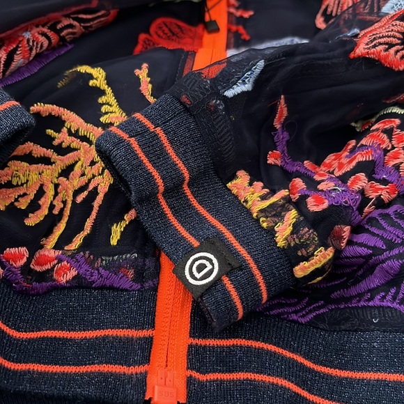 DESIGUAL BLUE FLORAL BOMBER - Picture 13 of 16